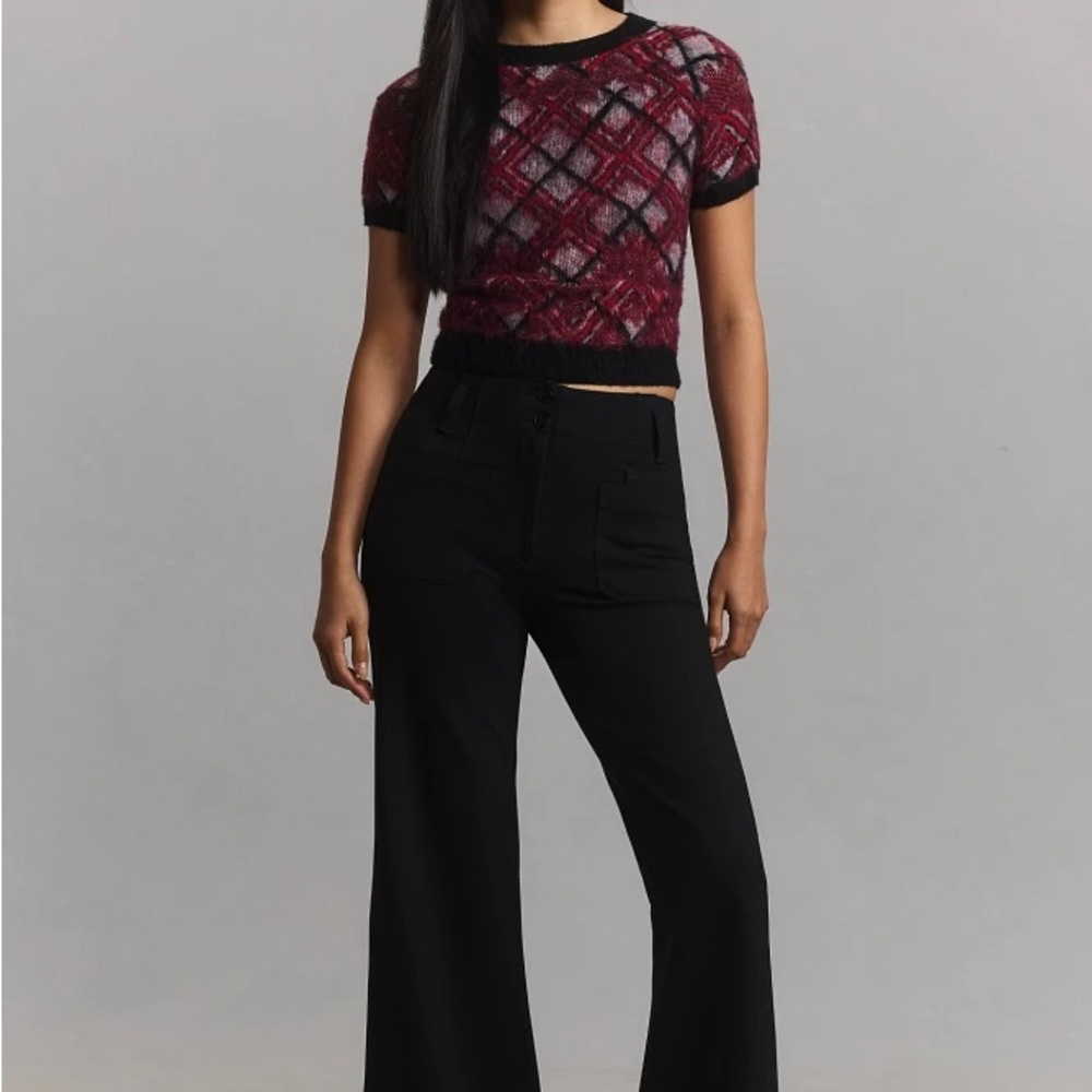 The Junie High-Rise Wide-Leg Flare Pants by Maeve-size 27 SOLD OUT RETIRED STYLE